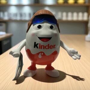 Kinder Surprise Egg Man 9" Empty collection box of chocolate and toy products.